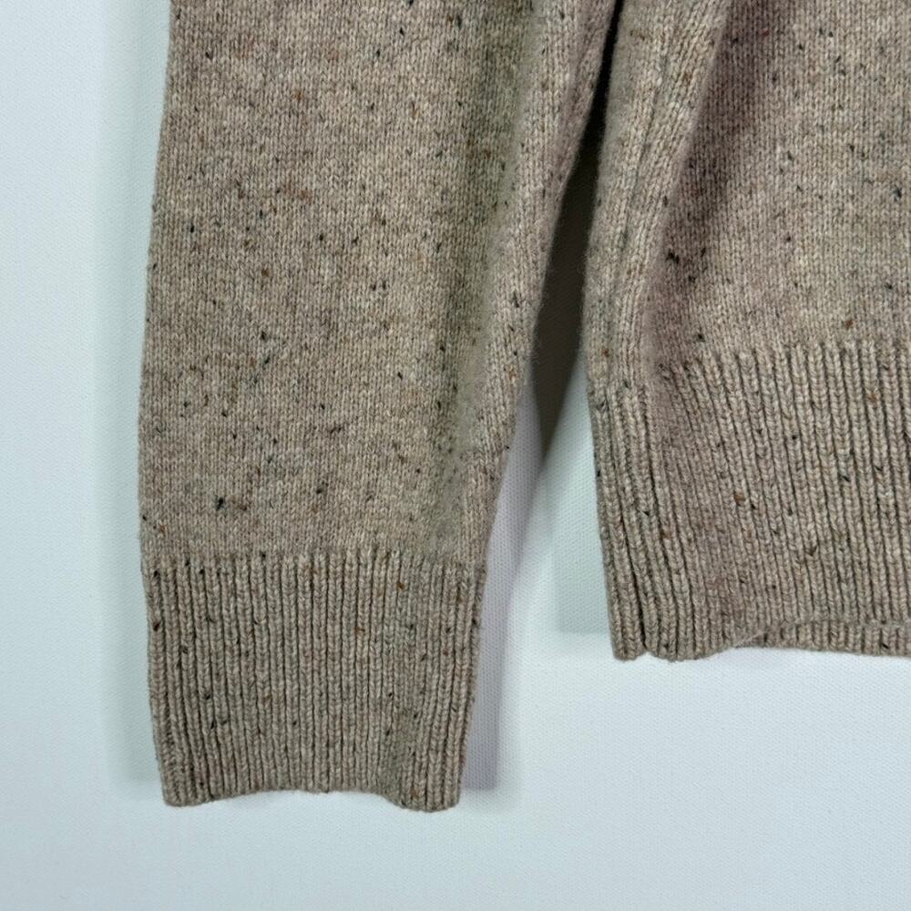 J.Crew Donegal Elbow Patch Sweater 05113 Tan Brown Mens Large Lambs Wool - Picture 4 of 10